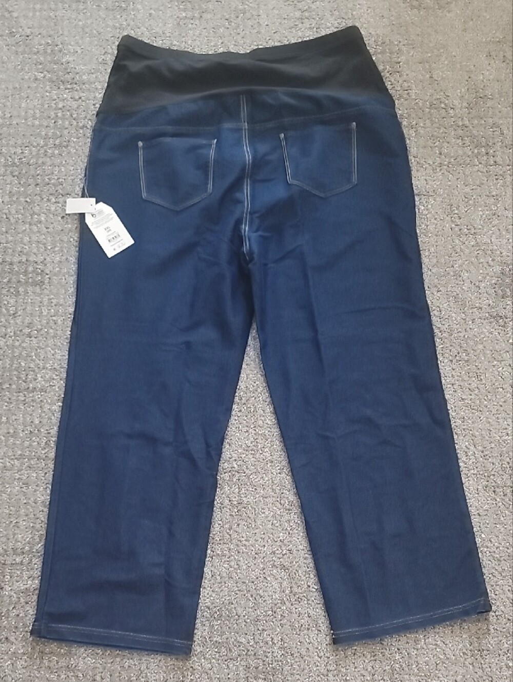 Time and Tru Navy Maternity Jeggings with Black Waistband Size XXL (20) - Picture 2 of 3